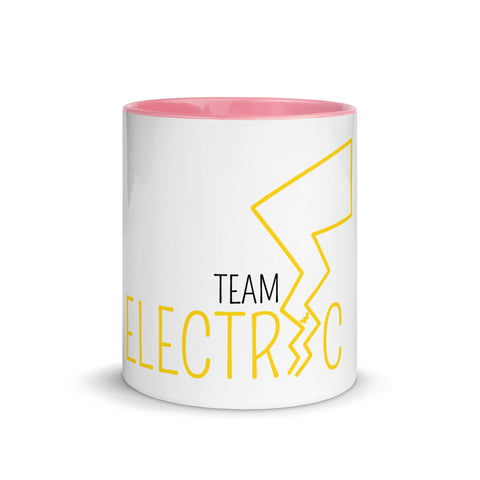 LuiTheDinosaur - Weiße Tasse mit gefärbter Innenseite und Druck