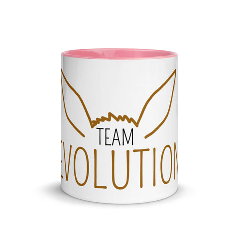 LuiTheDinosaur - Weiße Tasse mit gefärbter Innenseite und Druck