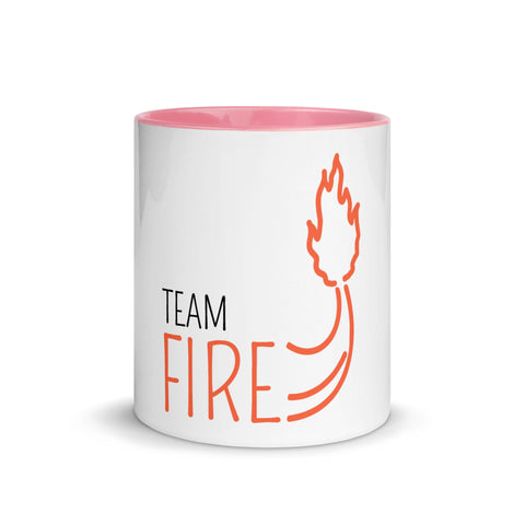 LuiTheDinosaur - Weiße Tasse mit gefärbter Innenseite und Druck