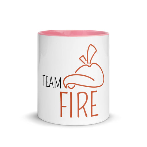 For Gamers - Team-Fire-Tasse mit gefärbter Innenseite