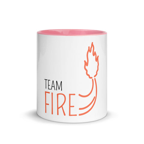 For Gamers - Team-Fire-Tasse mit gefärbter Innenseite