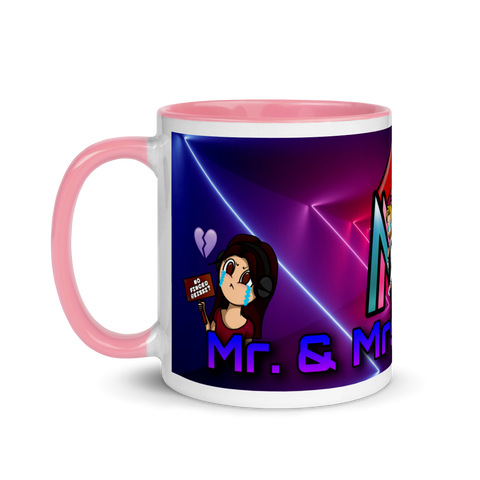 MrAndMrsLVLUp - Weiße Tasse mit gefärbter Innenseite