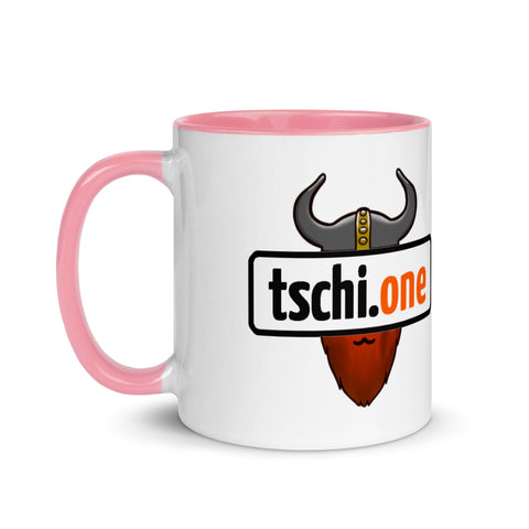 TschiOne - Weiße Tasse mit gefärbter Innenseite