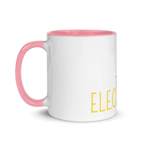 LuiTheDinosaur - Weiße Tasse mit gefärbter Innenseite und Druck