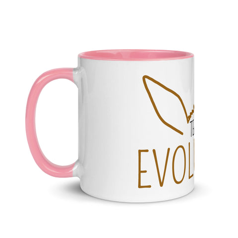 LuiTheDinosaur - Weiße Tasse mit gefärbter Innenseite und Druck