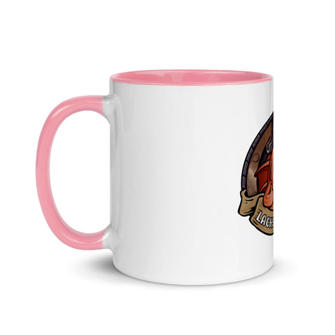 Lachsinator - Weiße Tasse mit gefärbter Innenseite