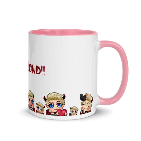 LittleBlondii - Weiße Tasse mit gefärbter Innenseite