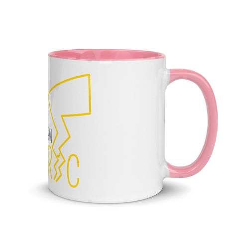 LuiTheDinosaur - Weiße Tasse mit gefärbter Innenseite und Druck