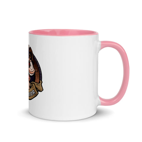 Lachsinator - Weiße Tasse mit gefärbter Innenseite