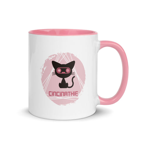 CinciNathie - Weiße Tasse mit gefärbter Innenseite