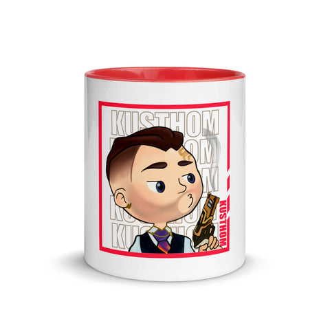 KUSTHOM - Weiße Tasse mit gefärbter Innenseite