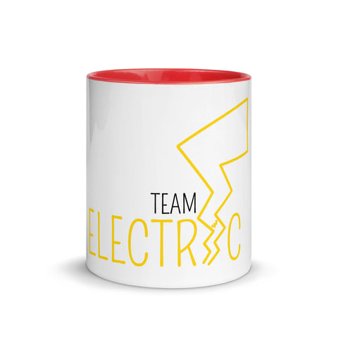 LuiTheDinosaur - Weiße Tasse mit gefärbter Innenseite und Druck
