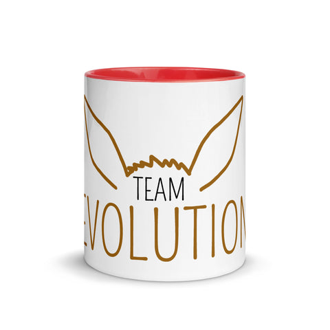 LuiTheDinosaur - Weiße Tasse mit gefärbter Innenseite und Druck