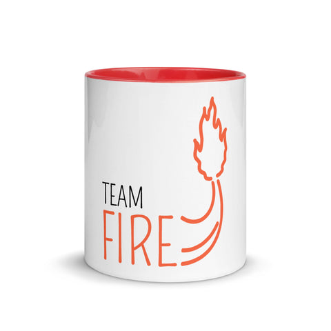 LuiTheDinosaur - Weiße Tasse mit gefärbter Innenseite und Druck