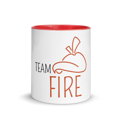 For Gamers - Team-Fire-Tasse mit gefärbter Innenseite
