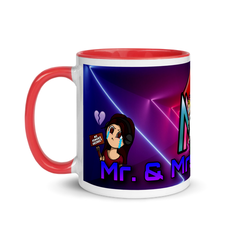 MrAndMrsLVLUp - Weiße Tasse mit gefärbter Innenseite