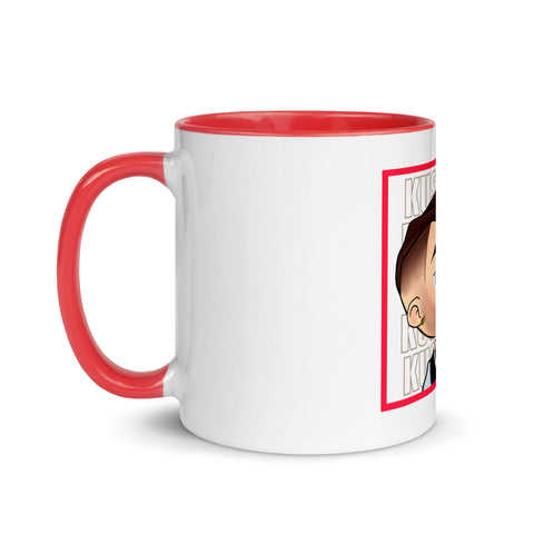 KUSTHOM - Weiße Tasse mit gefärbter Innenseite
