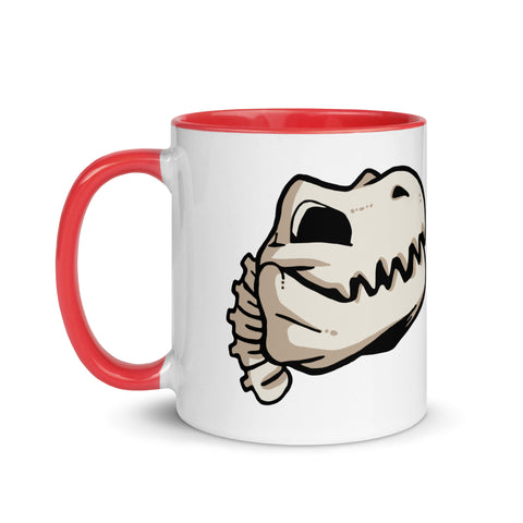 LuiTheDinosaur - Weiße Tasse mit gefärbter Innenseite