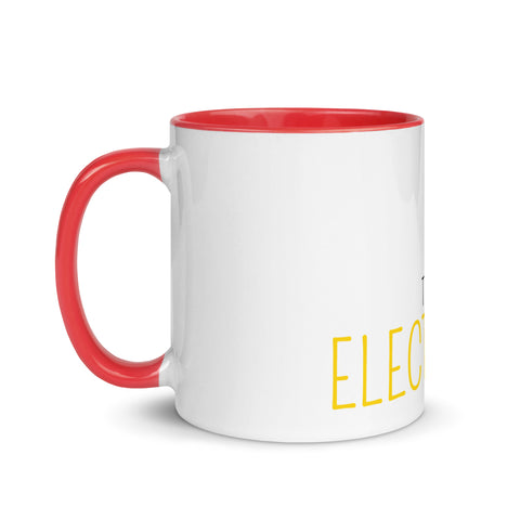 LuiTheDinosaur - Weiße Tasse mit gefärbter Innenseite und Druck
