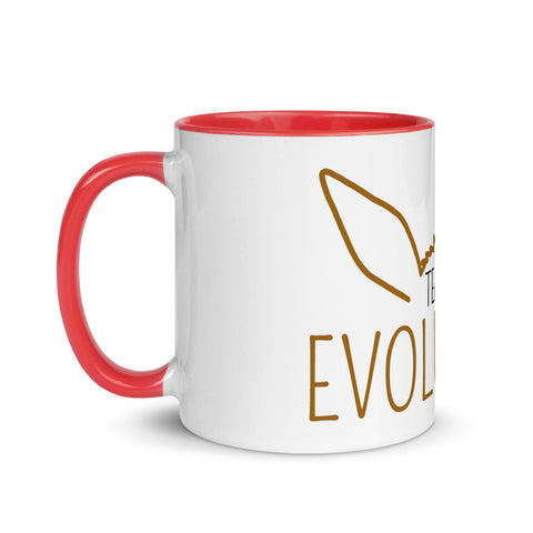 LuiTheDinosaur - Weiße Tasse mit gefärbter Innenseite und Druck