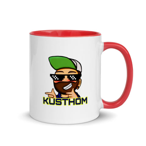 KUSTHOM - Weiße Tasse mit gefärbter Innenseite