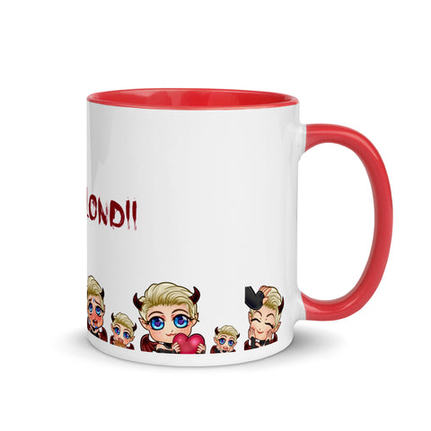 LittleBlondii - Weiße Tasse mit gefärbter Innenseite