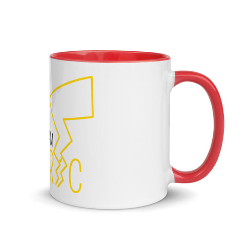 LuiTheDinosaur - Weiße Tasse mit gefärbter Innenseite und Druck