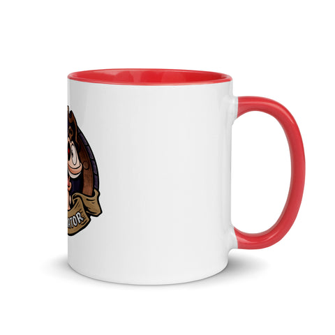 Lachsinator - Weiße Tasse mit gefärbter Innenseite