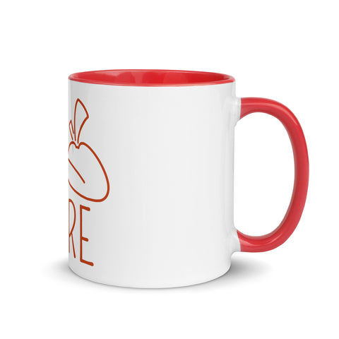 For Gamers - Team-Fire-Tasse mit gefärbter Innenseite