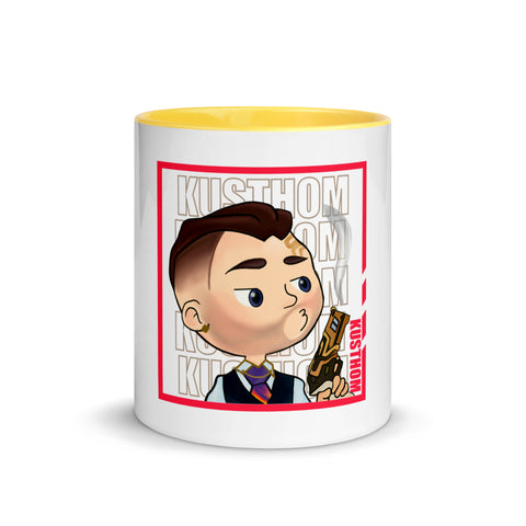 KUSTHOM - Weiße Tasse mit gefärbter Innenseite
