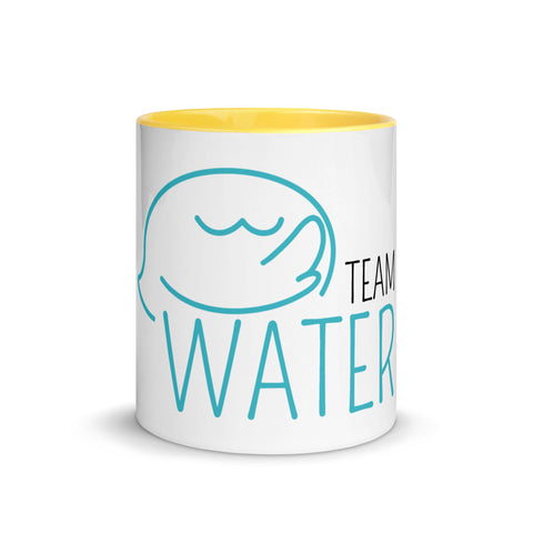 LuiTheDinosaur - Weiße Tasse mit gefärbter Innenseite und Druck