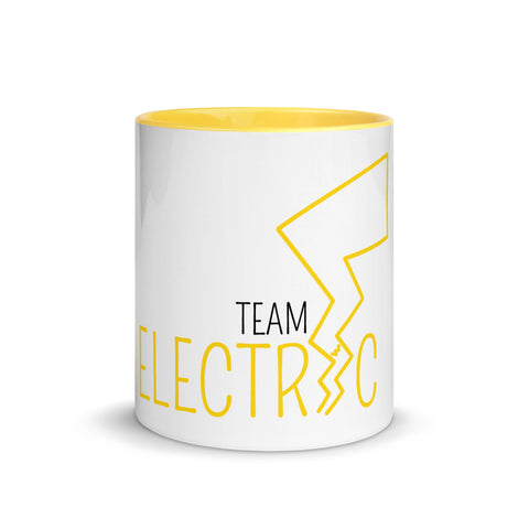 LuiTheDinosaur - Weiße Tasse mit gefärbter Innenseite und Druck