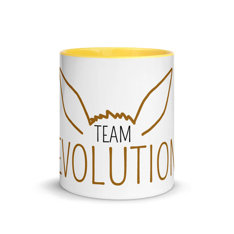 LuiTheDinosaur - Weiße Tasse mit gefärbter Innenseite und Druck