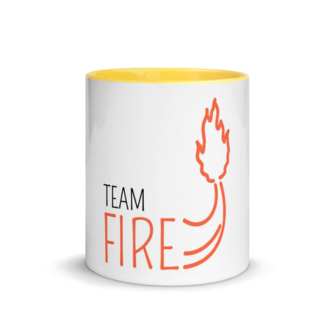 LuiTheDinosaur - Weiße Tasse mit gefärbter Innenseite und Druck