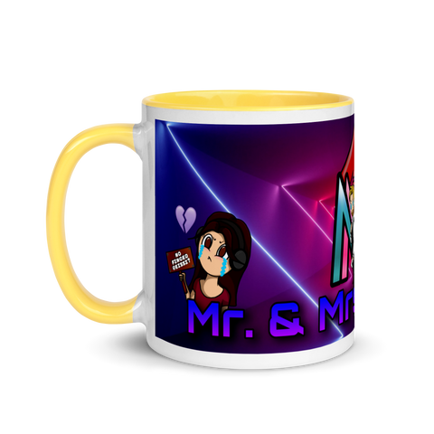 MrAndMrsLVLUp - Weiße Tasse mit gefärbter Innenseite