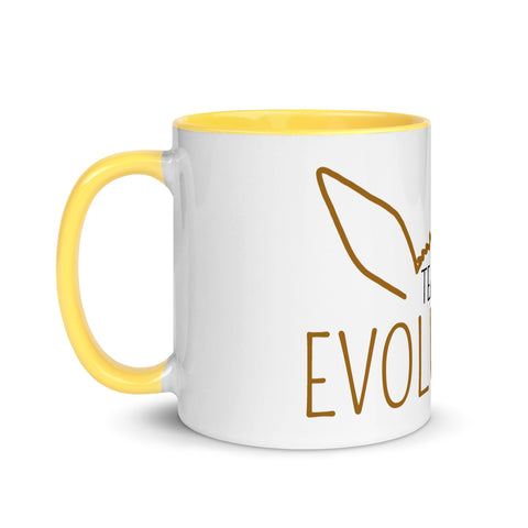 LuiTheDinosaur - Weiße Tasse mit gefärbter Innenseite und Druck