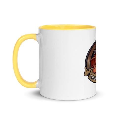 Lachsinator - Weiße Tasse mit gefärbter Innenseite