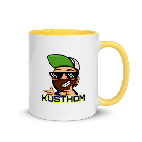 KUSTHOM - Weiße Tasse mit gefärbter Innenseite