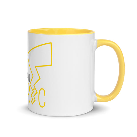 LuiTheDinosaur - Weiße Tasse mit gefärbter Innenseite und Druck