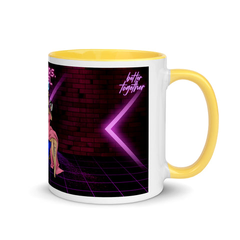 MrAndMrsLvlUp - Weiße Tasse mit gefärbter Innenseite