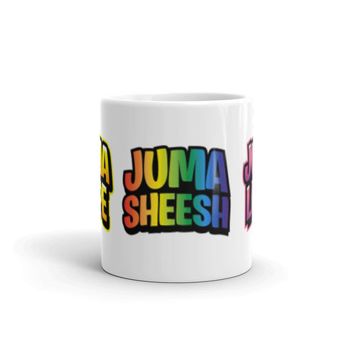 diejumas - Weiße, glänzende Tasse mit drei Emotes in 2 Größen