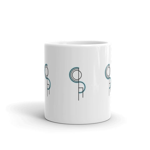 DerSocha - Weiße, glänzende Tasse mit Druck