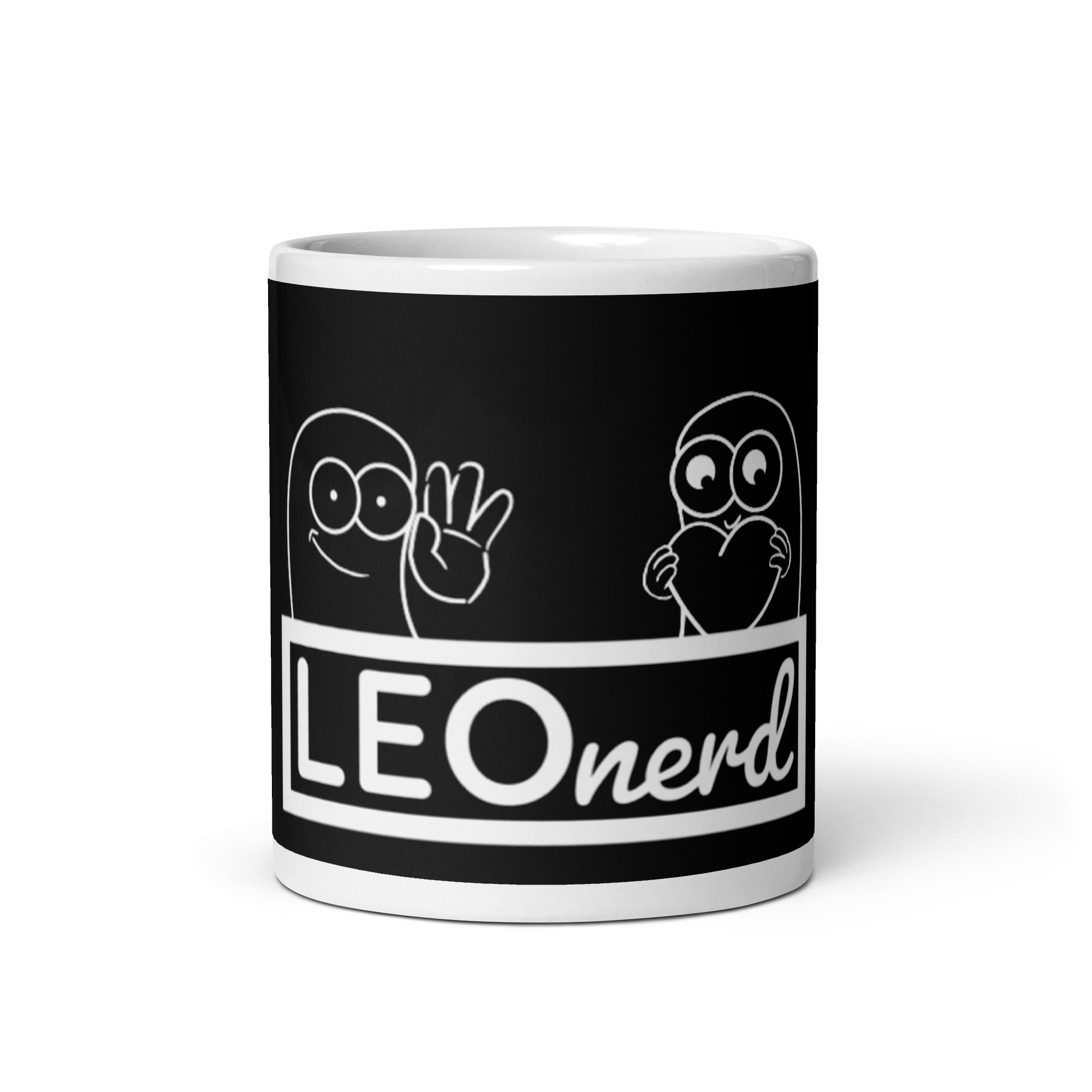 LeoNerd87 - Weiße, glänzende Tasse