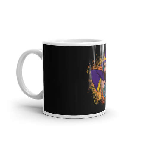 Turbomagier - Weiße, glänzende Tasse mit Druck