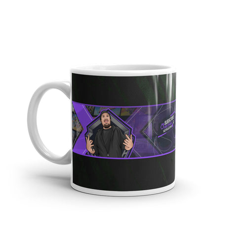 Scorchlabert - Weiße, glänzende Tasse mit Druck
