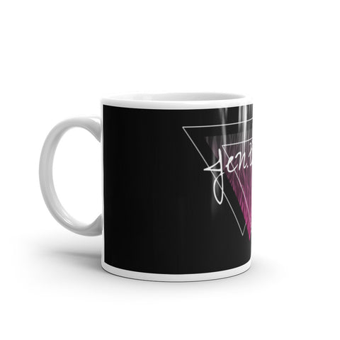 Jenthera - Weiße, glänzende Tasse mit Druck