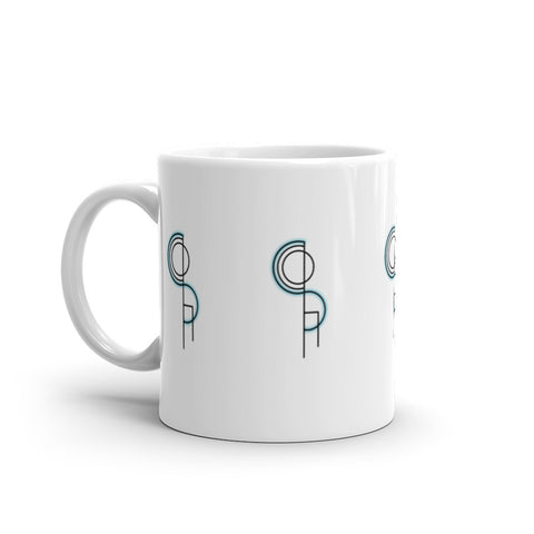 DerSocha - Weiße, glänzende Tasse mit Druck