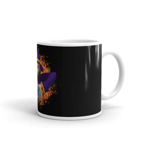 Turbomagier - Weiße, glänzende Tasse mit Druck