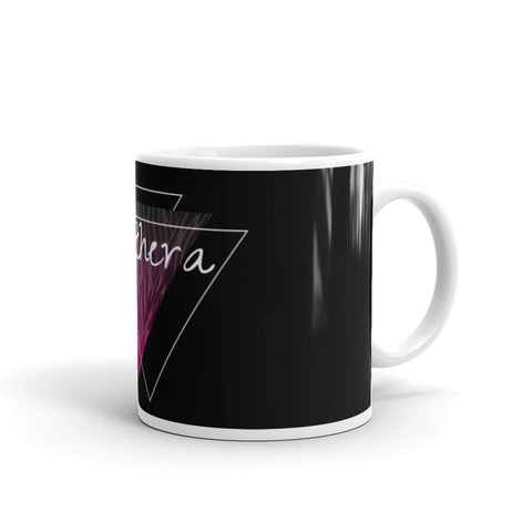 Jenthera - Weiße, glänzende Tasse mit Druck