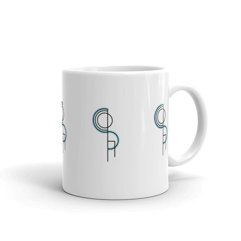DerSocha - Weiße, glänzende Tasse mit Druck
